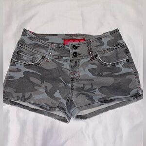 Vintage GLO Camouflage Gray Women's Shorts